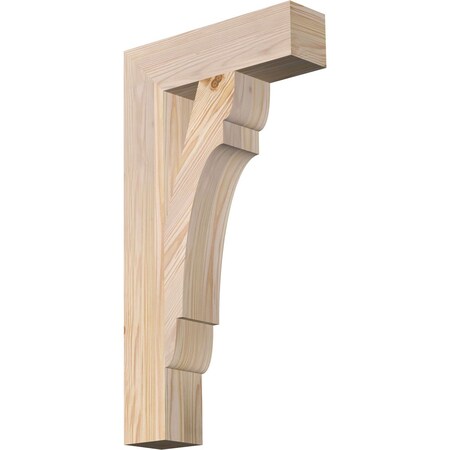 Ekena Millwork Olympic Block Smooth Bracket, Douglas Fir, 3 1/2"W x 14"D x 26"H BKT04X14X26OLY05SDF